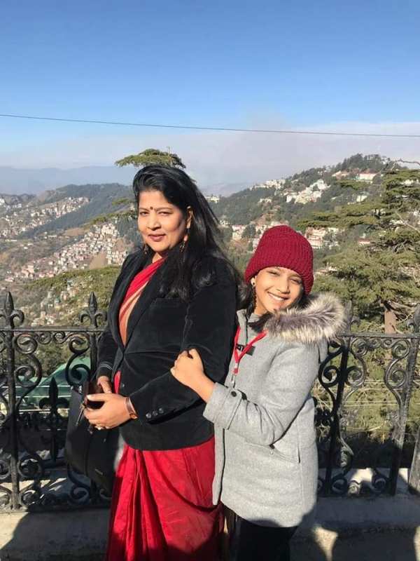 Shreya Basu with her mother, Anita Basu