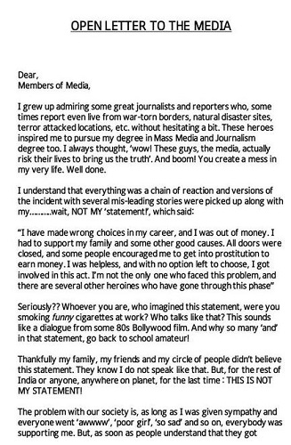 Shweta Basu Prasad's open letter to the media on her sex scandal