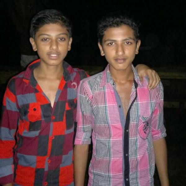 Sohail Shaikh's teenage image with his brother