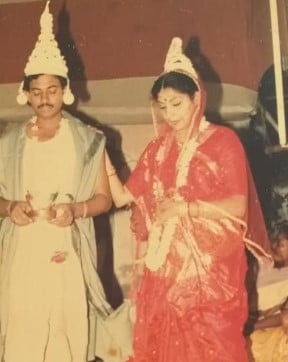 Sonali Chakraborty on her wedding day