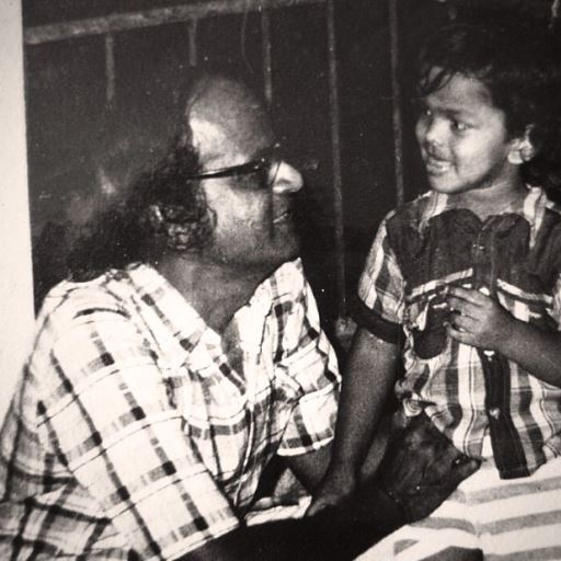 Sriram Krishnan with his father in childhood