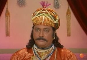 Vikram Gokhale as Akbar in a still from the Hindi television show Akbar Birbal (1990) on Zee TV