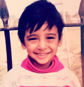 A childhood picture of Siddharth Amit Bhavsar