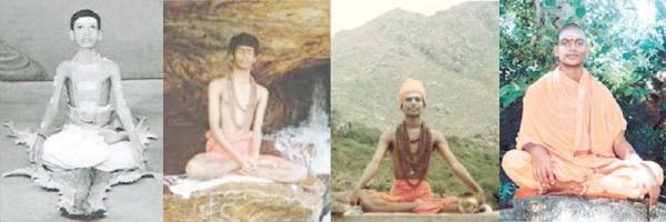 A collage of Nithyananda during different ages