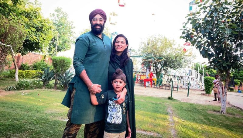 A photo of Paramjeet Singh with his family