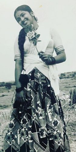 A still of Raadhika Sarathkumar as Panchaali from the 1978 Tamil film 'Kizhakke Pogum Rail'