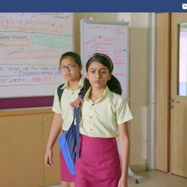 Aadhya Anand (left) as Dana in a still from the TV show Whoopie's world