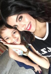 Aditi Hundia with her younger step-sister