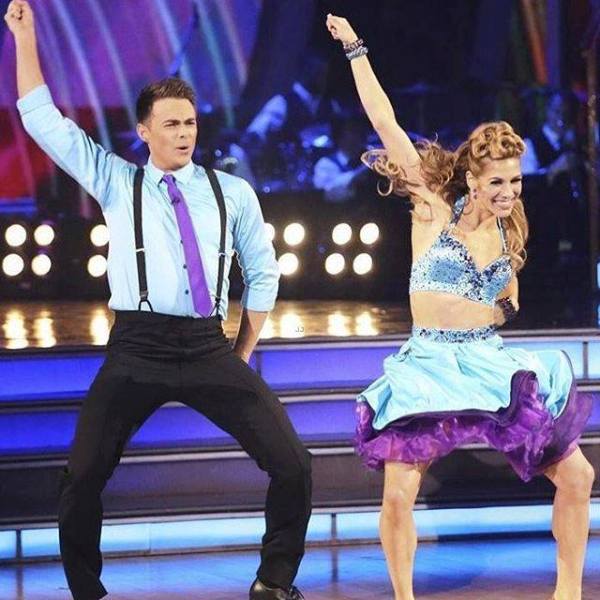 Allison Holker with Jonathan Bennett on Dancing with the Stars
