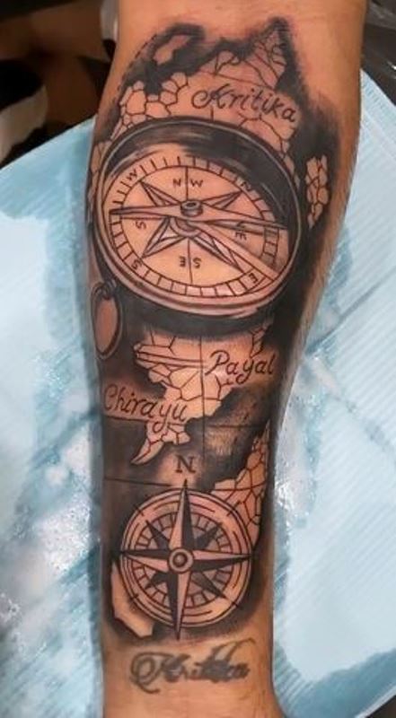 Armaan Malik's tattoo on his left forearm