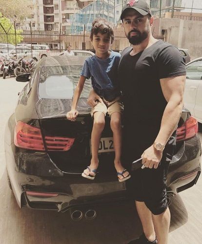 Bunty Sajdeh with his BMW car