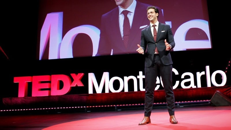 Dr Mike Varshavski during his speech on TEDx in Monte Carlo