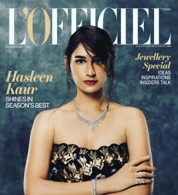 Hasleen Kaur's photo on the cover page of L’Officiel