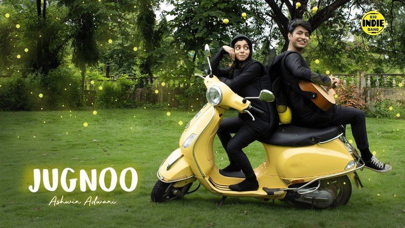 Kareema Barry and Ashwin Adwani in the poster of the song 'Jugnoo' (2021)