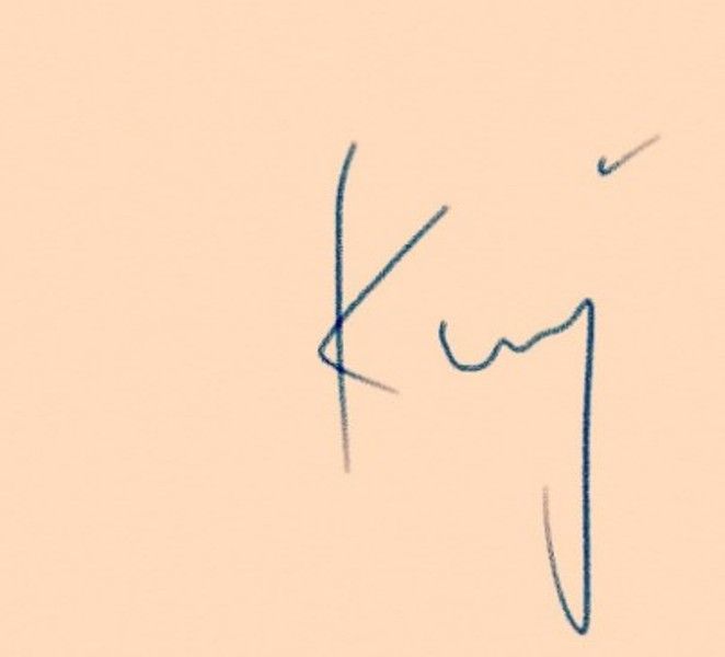 Kunj Anand's signature