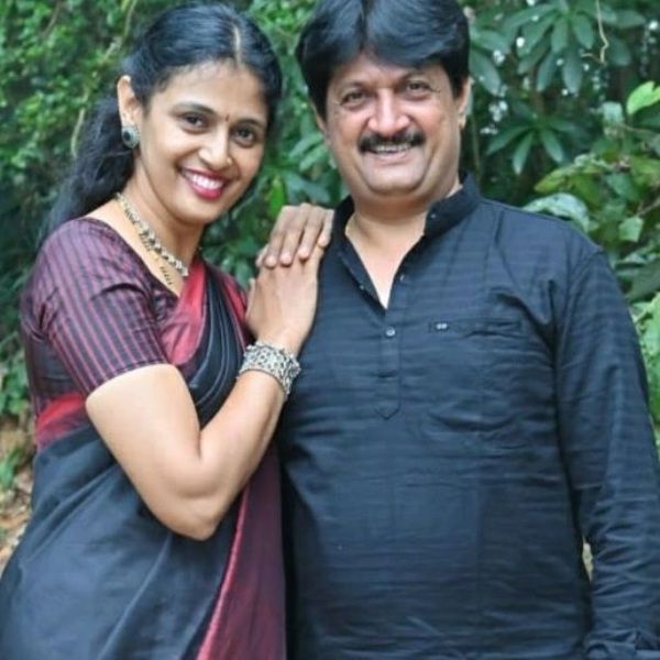 Manasi Sudhir with her husband