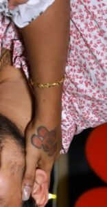 Myna Nandhini's tattoo on her left hand