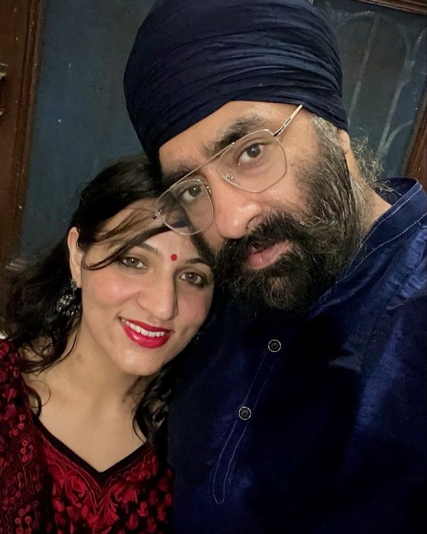 Paramjeet Singh with his wife