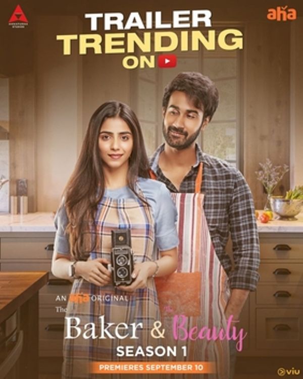Santosh Shobhan as Vijay Krishna Dasaripalle in the poster of the Aha web series The Baker and the Beauty (2019)