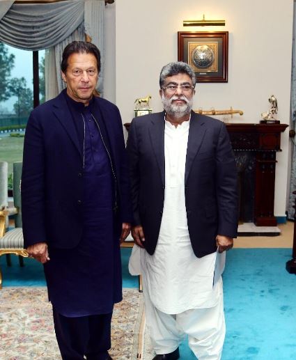 Sardar Yar Muhammad Rind with Imran Khan