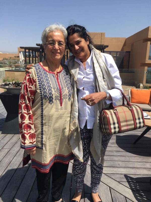 Shaila Merchant with her mother Devi Gk