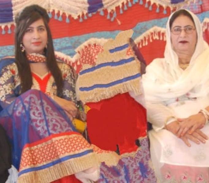 Sumaira Malik with her mother
