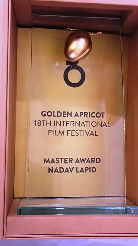 The Golden Apricot 18th International Film Festival Master Prize Award that Nadav received