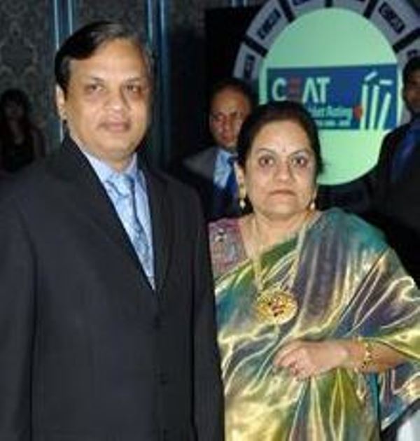 Venugopal Dhoot with his wife