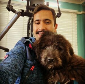 Vikramaditya Singh with his pet dog Mr Coco