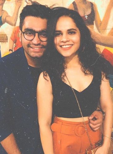 Viraj Ghelani with his girlfriend