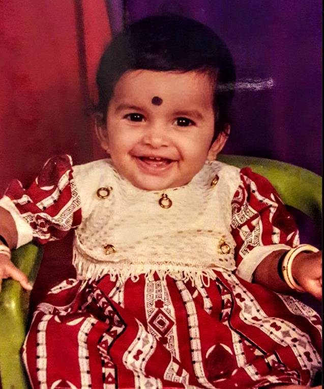 A childhood picture of Mitali Mayekar (age 1 year)