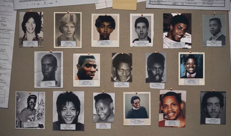 A collage of pictures of Jeffrey Dahmer's victims