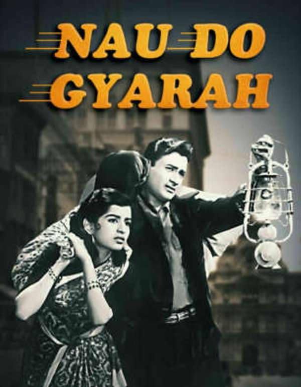 A poster of the film 'Nau Do Gyarah' (1957)