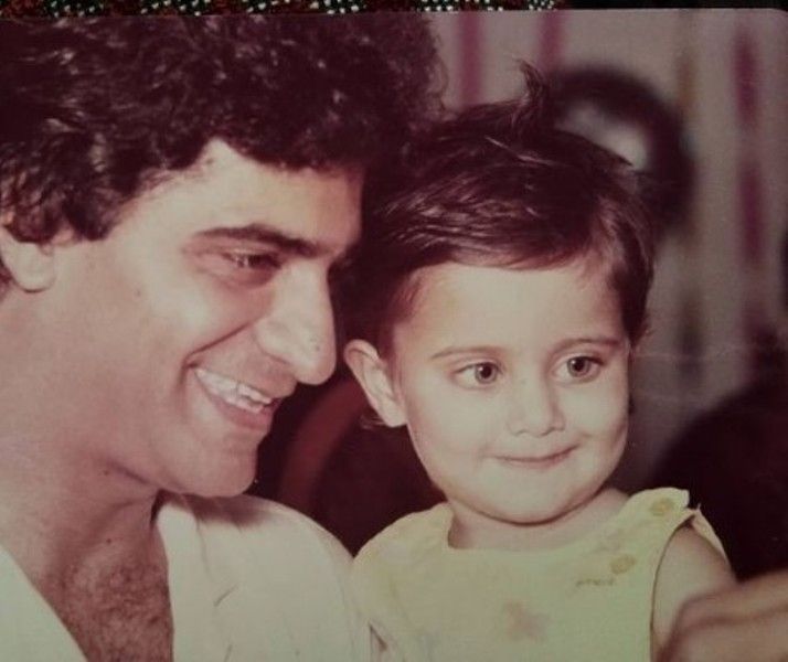 An old picture of Indra Kumar and his daughter, Shweta Indra Kumar