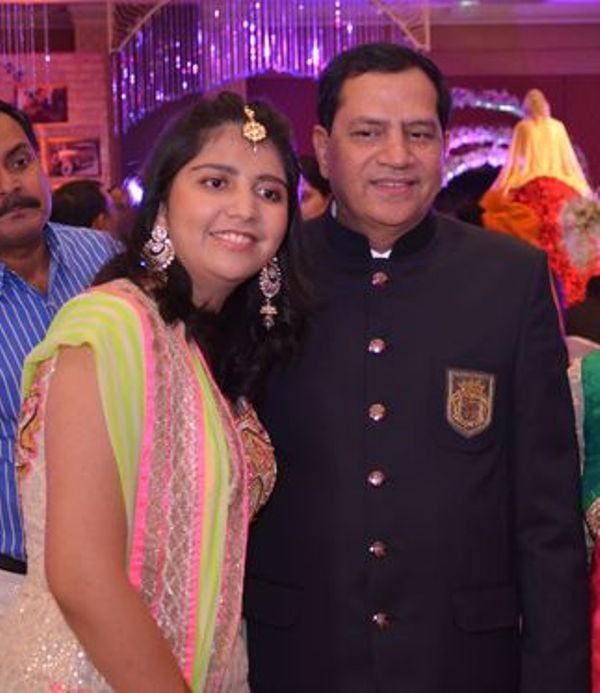 Anil Sharma with his younger daughter