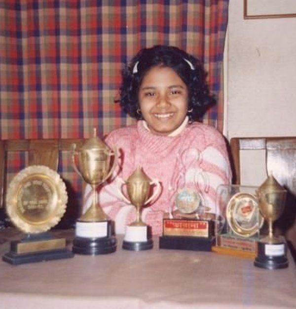 Anwesshaa with her many Awards