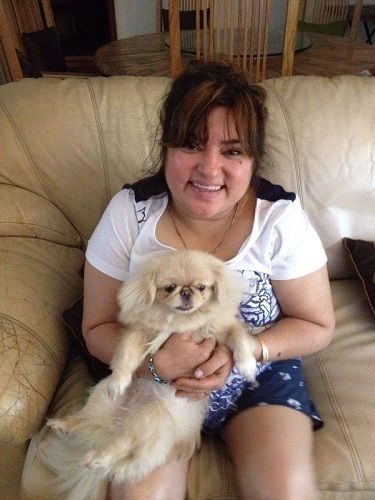 Dolly Bindra with her pet dog