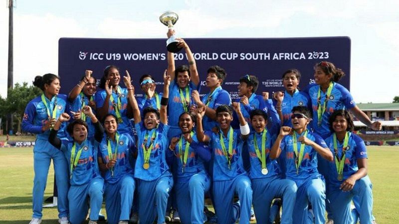 Indian women team after winning the world cup