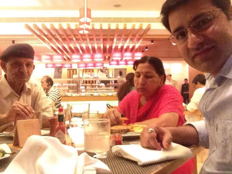 Jaineeraj Purohit with his parents