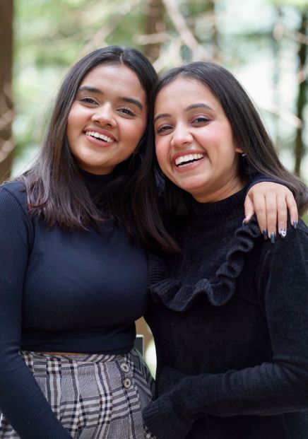Jhanvi with her sister Gopali