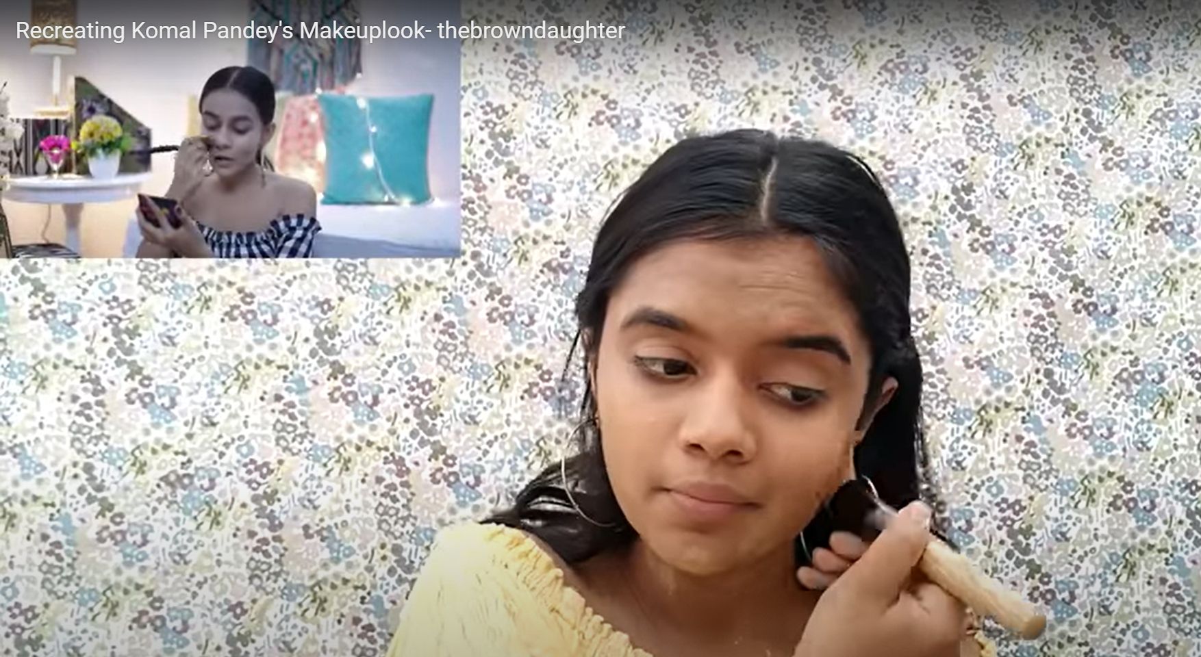 Janhavi's first viral video recreating Komal Pandey's makeup look