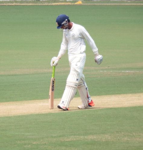 Jitesh Sharma playing a test match