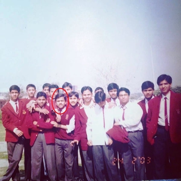 Kumar Varun with his classmates