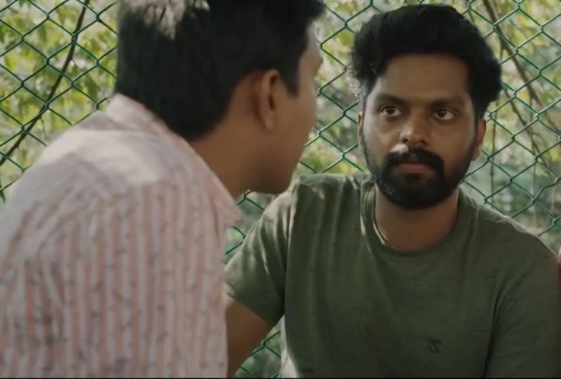 Lukman Avaran as Vinay Dasan in a still from the Malayalam film Operation Java (2022)