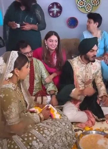 Mahhi Vij at Shekhar Malhotra and Bhumika Gurung's marriage
