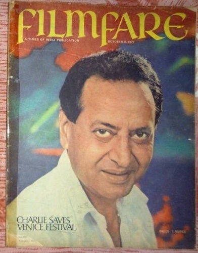 Pran featured on the cover of Filmfare magazine