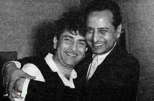 Pran with Raj Kapoor
