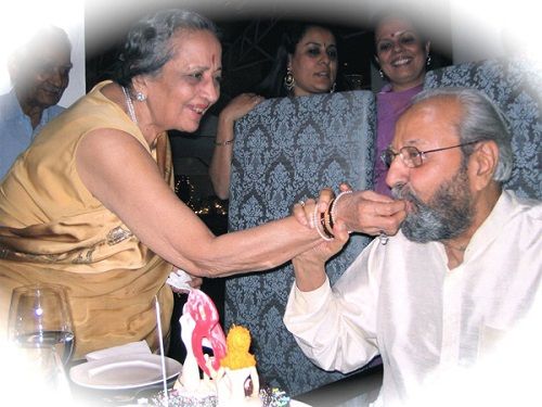 Pran with his wife
