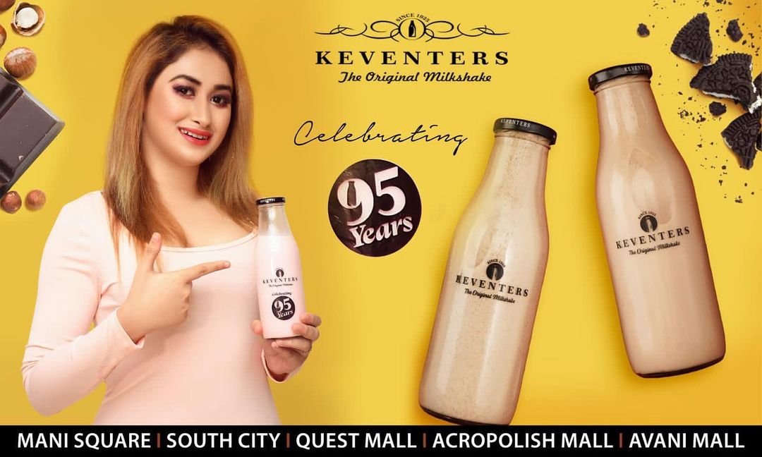 Priyanka Biswas in the advertisement for Keventers