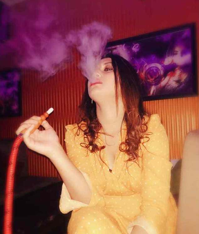 Priyanka Biswas smoking